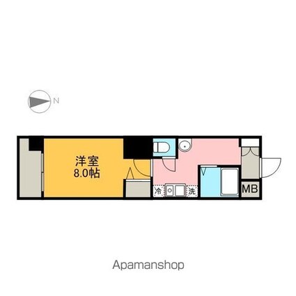 グレイス今池[1K/24.95m2]の間取図
