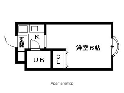 ジョイフル草津[1K/18m2]の間取図