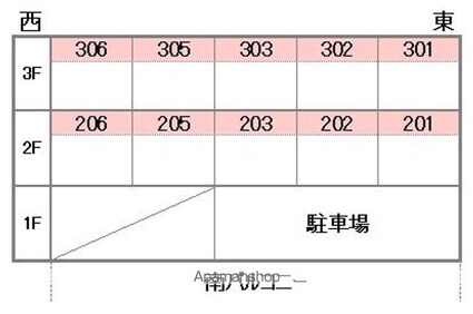 ぷれいす。友[1K/21.48m2]の配置図