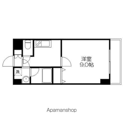 エンゼルプラザｅａｓｔⅠ[1K/28m2]の間取図