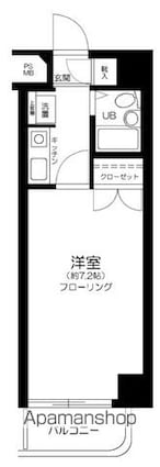 東京都練馬区豊玉北３丁目[1K/19.98m2]の間取図