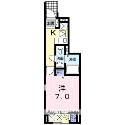岐阜県岐阜市早苗町７丁目[1K/27.29m2]の間取図
