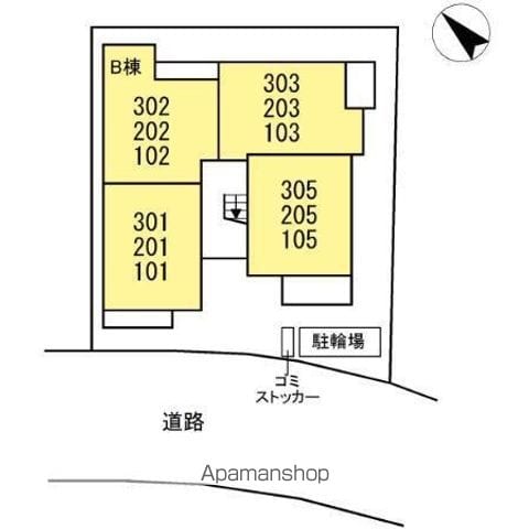 ＧＲＡＮＤ湘南　Ｂ棟 105 ｜ 神奈川県藤沢市湘南台３丁目17-17（賃貸アパート1LDK・1階・37.82㎡） その3