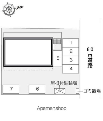 レオパレス柏原公園南[1K/20.81m2]の駐車場