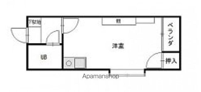 広島県広島市安佐南区大町東１丁目[1R/19.44m2]の間取図