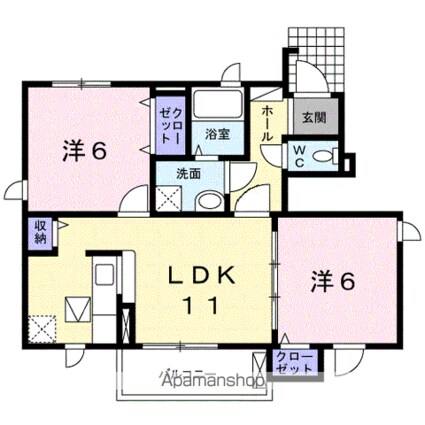 マルス・ミーション[2LDK/52.96m2]の間取図