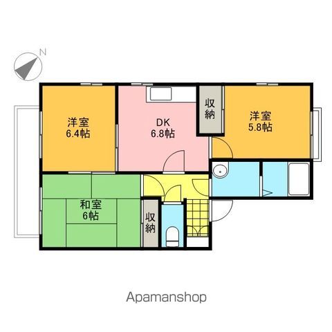 ディアス戸坂新町 A棟の間取り写真