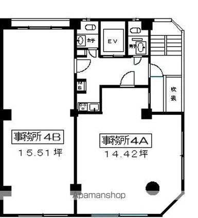 ブラン・ド・ブラン[事務所/47.57m2]の間取図