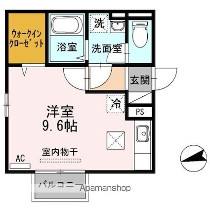 ケレス[1R/27.77m2]の間取図