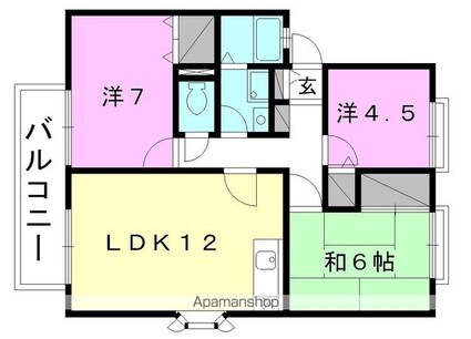 サンビレッジ伊予の里[3LDK/67.41m2]の間取図