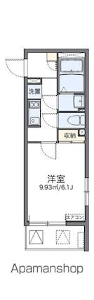 レオネクストアップルコート[1K/21.11m2]の間取図