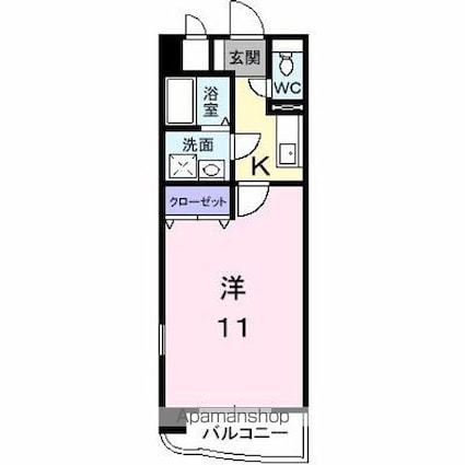 マーヴェラス太田[1K/30.09m2]の間取図