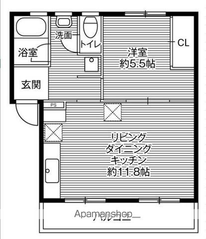 ビレッジハウス鳴滝９号棟の間取り