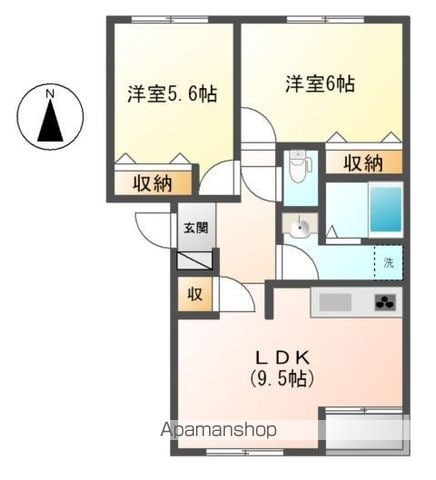 印旛郡栄町安食のアパートの間取り