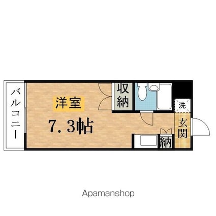 ＮｏｓｓＡ平岡町[1R/21.46m2]の間取図