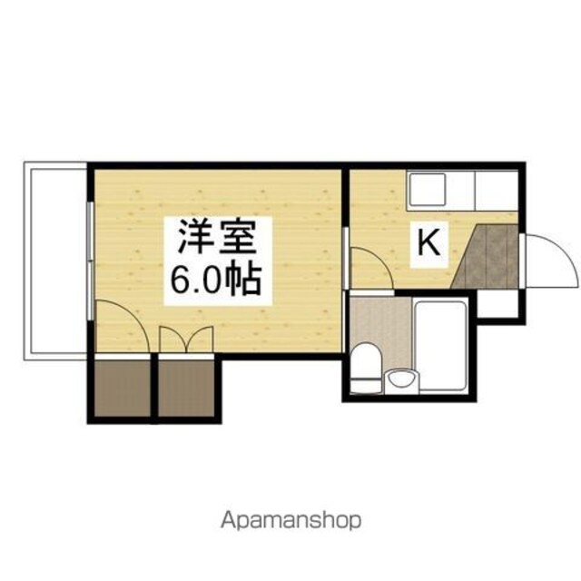 梅田マンション[1K/19.5m2]の間取図