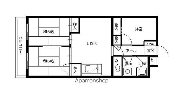 福岡市中央区桜坂のマンションの間取り