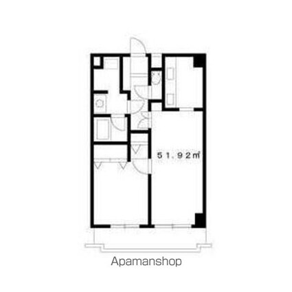 綾東ヴィレッジ弐番館[1LDK/51.92m2]の間取図