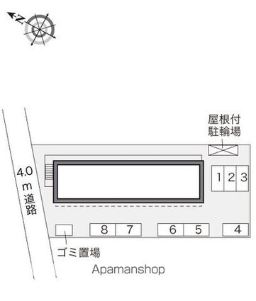 レオパレスヴァン[1K/19.87m2]の配置図