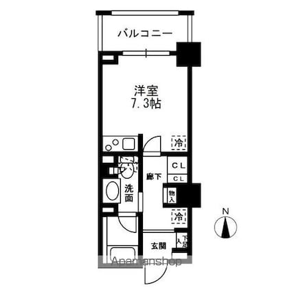 東京都新宿区中落合１丁目[1R/24.09m2]の間取図