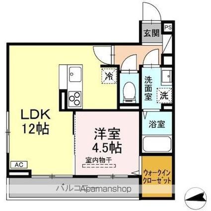（仮）富竹新田ＰＪ[1LDK/40.18m2]の間取図