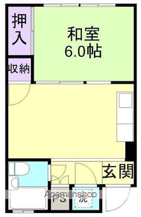 玉井ビル[1DK/32m2]の間取図