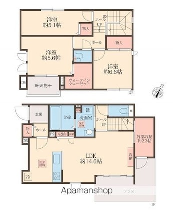 Ｇｒａｎｄ　Ｖｉｌｌａ[3LDK/80.32m2]の間取図