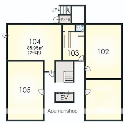 和歌山県和歌山市吉田[店舗/121.7m2]の間取図