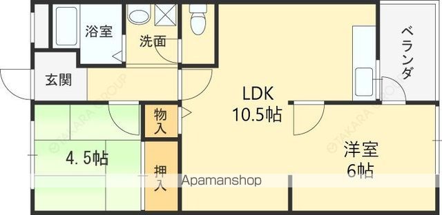 石切パークサイドマンションの間取り写真