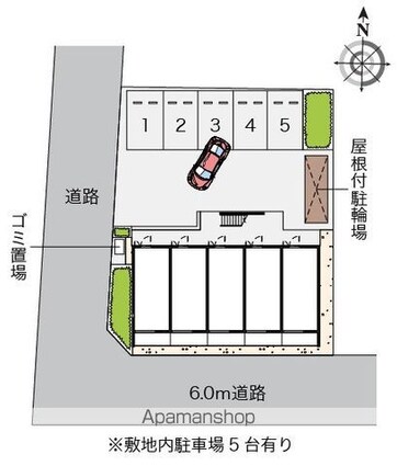 レオネクスト日野万願寺[1R/23.18m2]の配置図