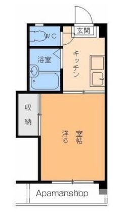 メゾンルミエール[1K/21.08m2]の間取図