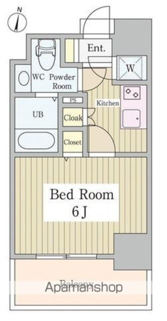 エスパローマ目白[1K/21.24m2]の間取図