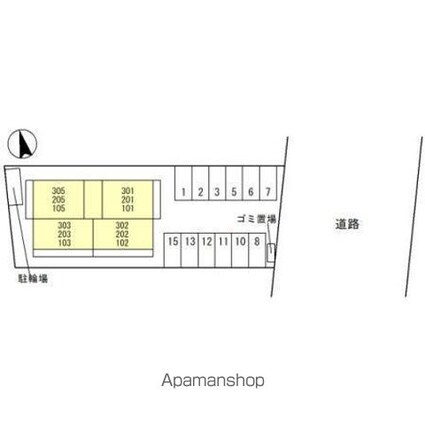 和歌山県和歌山市和歌浦東２丁目[1LDK/42.79m2]の配置図