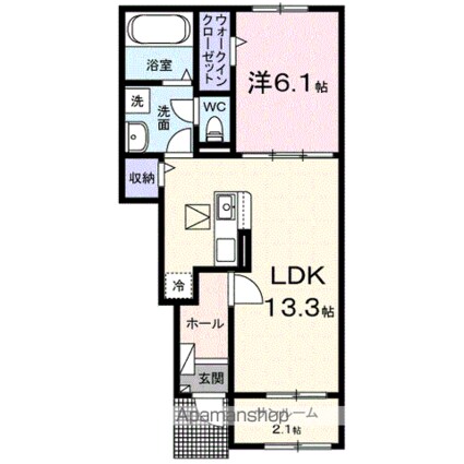 富夢想家　十一番館[1LDK/50.05m2]の間取図