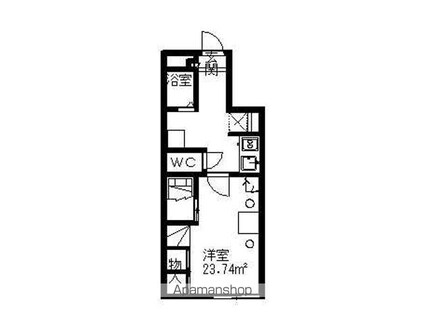 レオパレスＤｉｏ　Ｚ３[1K/23.74m2]の間取図