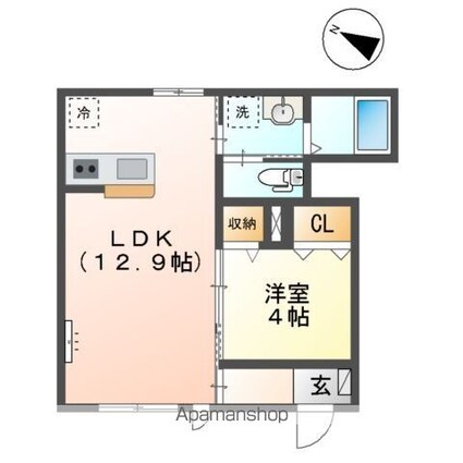 リノナル[1LDK/40.06m2]の間取図