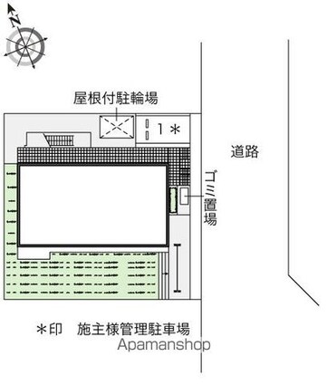 レオパレスカートン[1K/20.27m2]の配置図