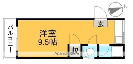 高知県高知市大津乙[1R/20.4m2]の間取図