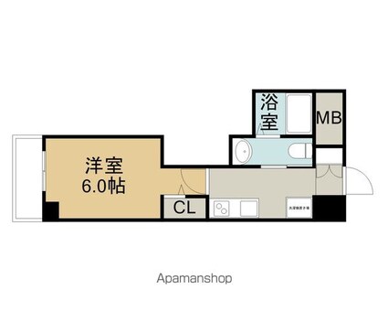 エステムコート名古屋千種グレイス[1K/21.01m2]の間取図