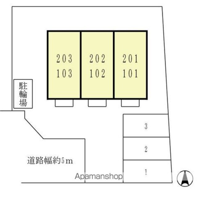 和歌山県海南市岡田[1K/26.93m2]の配置図