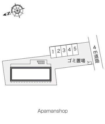 レオパレスアーク[1K/20.28m2]の配置図
