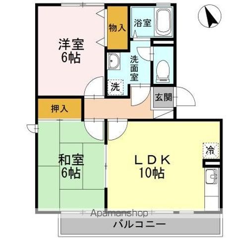 グランツ松島B棟の間取り写真