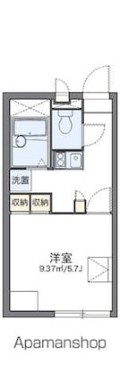 レオパレスくるまや[1K/20.28m2]の間取図