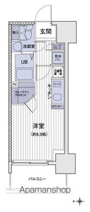 エスティメゾン大島[1R/22.2m2]の間取図