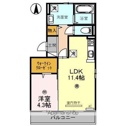 【和歌山市市小路のアパートの間取り】