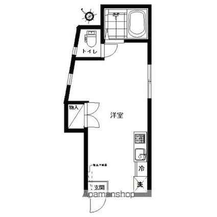 さくらハウス代々木上原[1R/19.79m2]の間取図