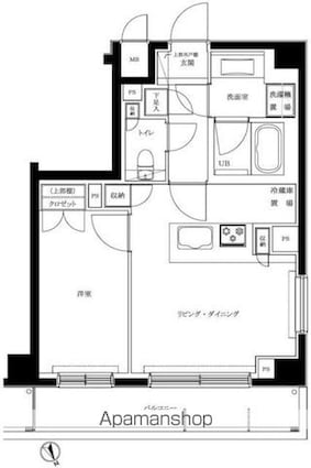 エルデンシア阿佐ヶ谷プラチナム[1LDK/41.71m2]の間取図