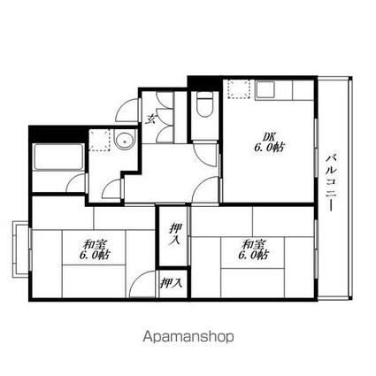 メイプルヒルズ[2DK/47.79m2]の間取図