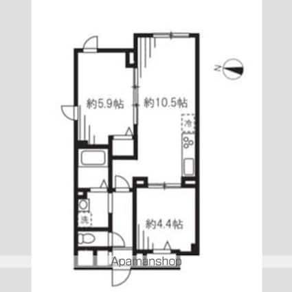 エルファーロ駒沢公園Ⅰ[2LDK/49.01m2]の間取図