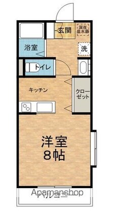 コンチェルトＭ[1R/29.7m2]の間取図